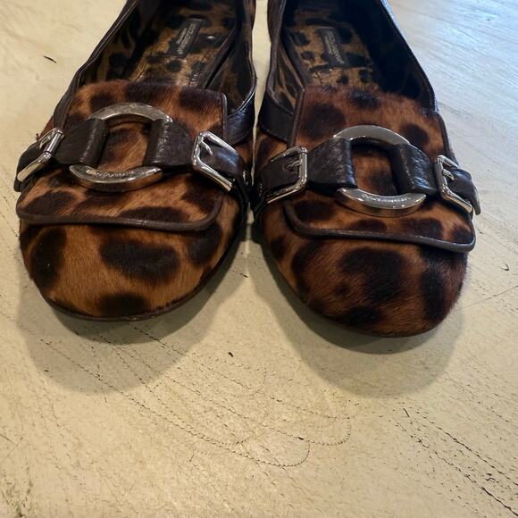Dolce & Gabbana Animal Print Leather Ballet Flats Shoes Size 36 6 - Picture 6 of 10